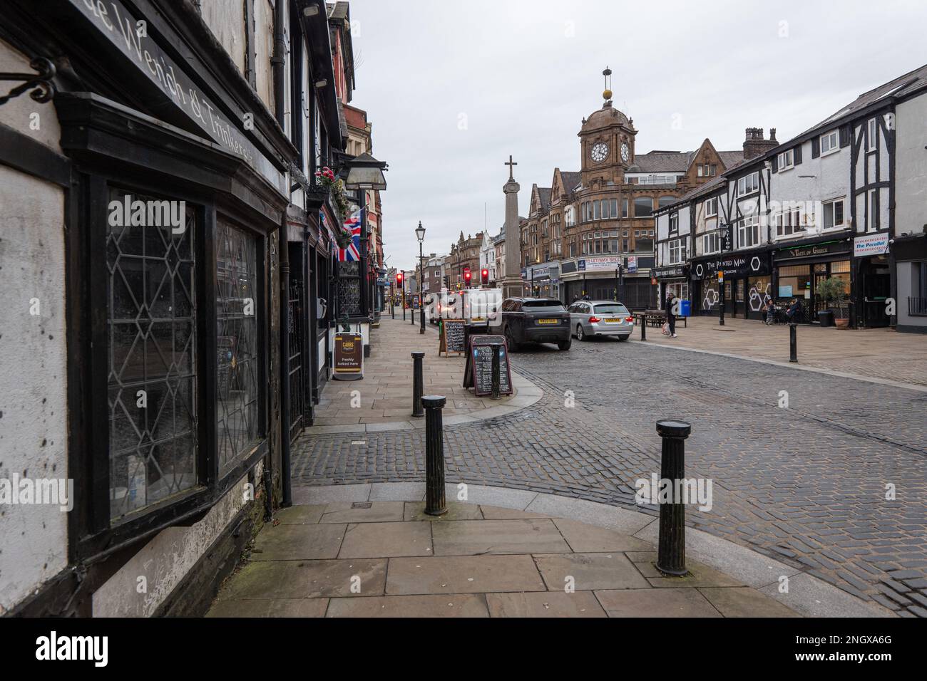 Churchgate conservation area Bolton.Bolton. Northern UK town which is