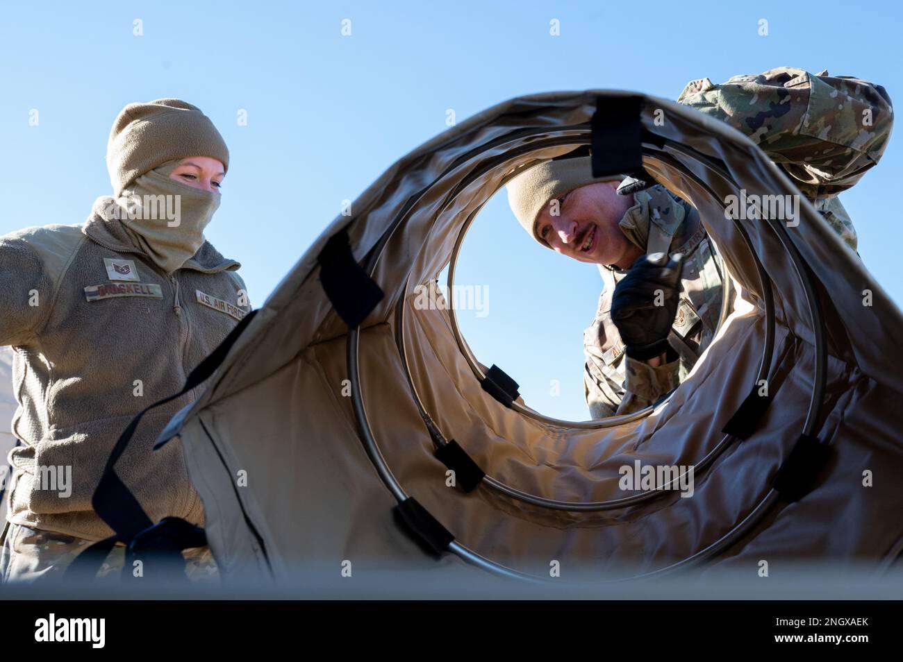 U.S. Air Force Staff Sgt. Keenan Aitchison, a heating, ventilation, and