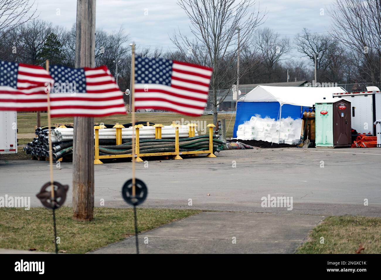 East Palestine, OH, USA. 19th Feb, 2023. View of East Palestine, Ohio