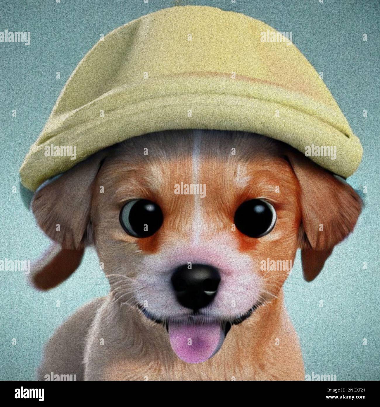 Dog With Hat Stock Photo Alamy