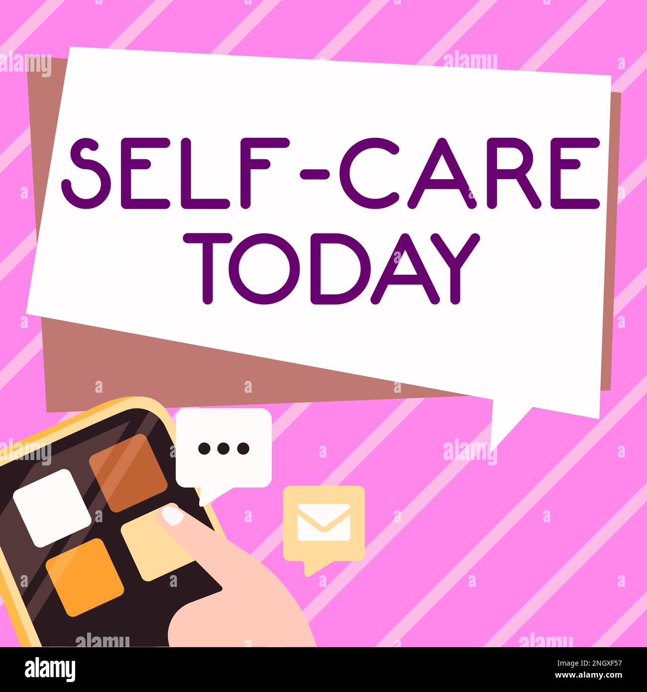 Text showing inspiration Self Care Today. Concept meaning the practice of  taking action to improve one's own health Stock Photo - Alamy