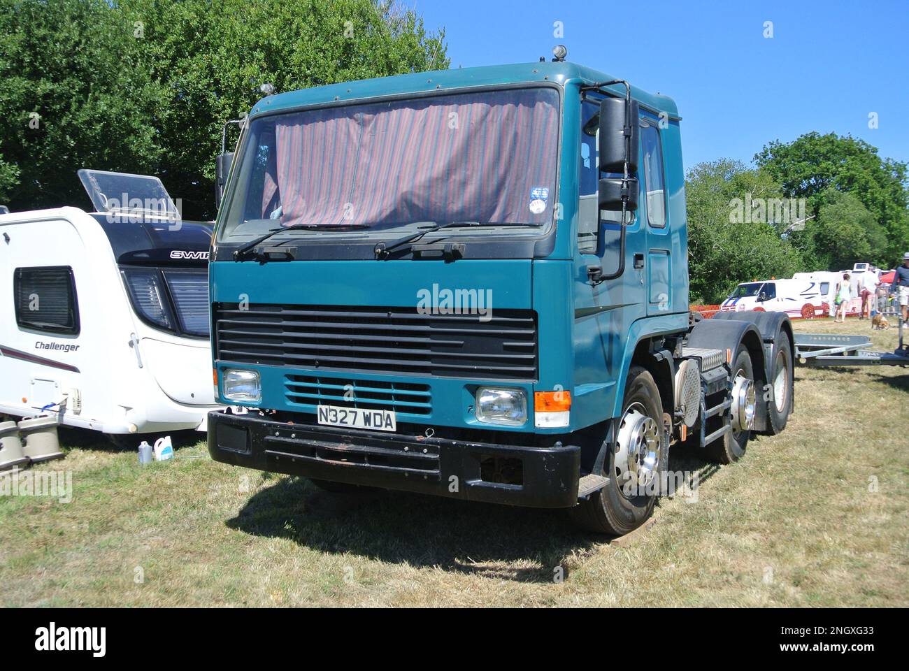 New, white Volvo FMX heavy duty truck for construction parked on a yard.  Front view, detail. Forssa, Finland. June 10, 2022 Stock Photo - Alamy