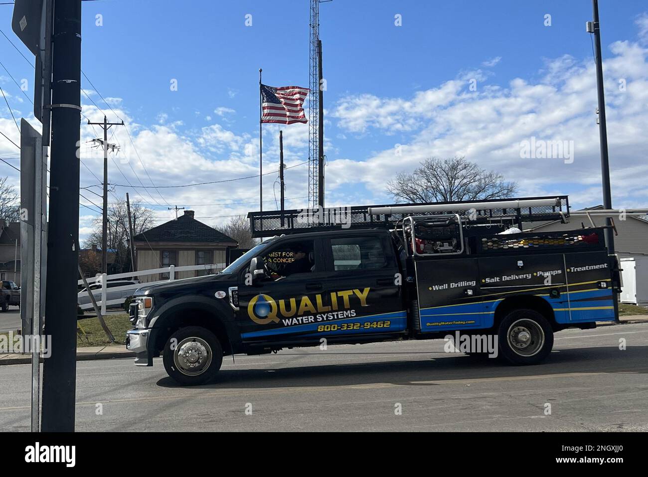 East Palestine, OH, USA. 19th Feb, 2023. A water Quality truck seen in