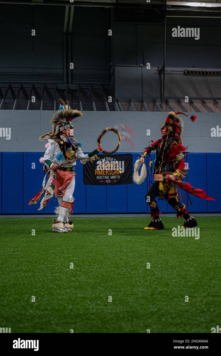 Native Af Two Native American dancers perform at the Native American Heritage ...