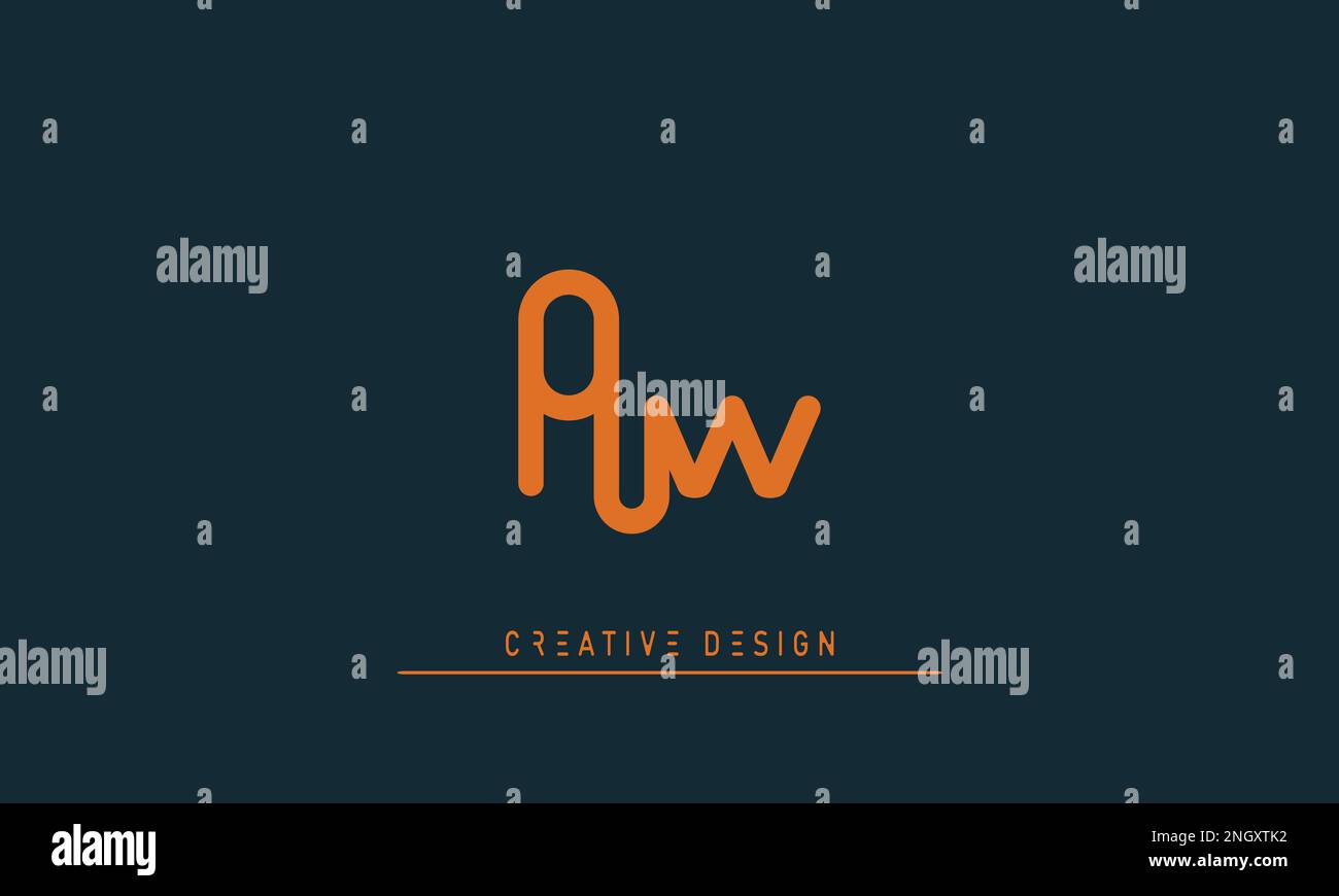 Alphabet letters Initials Monogram logo AW , WA Stock Vector
