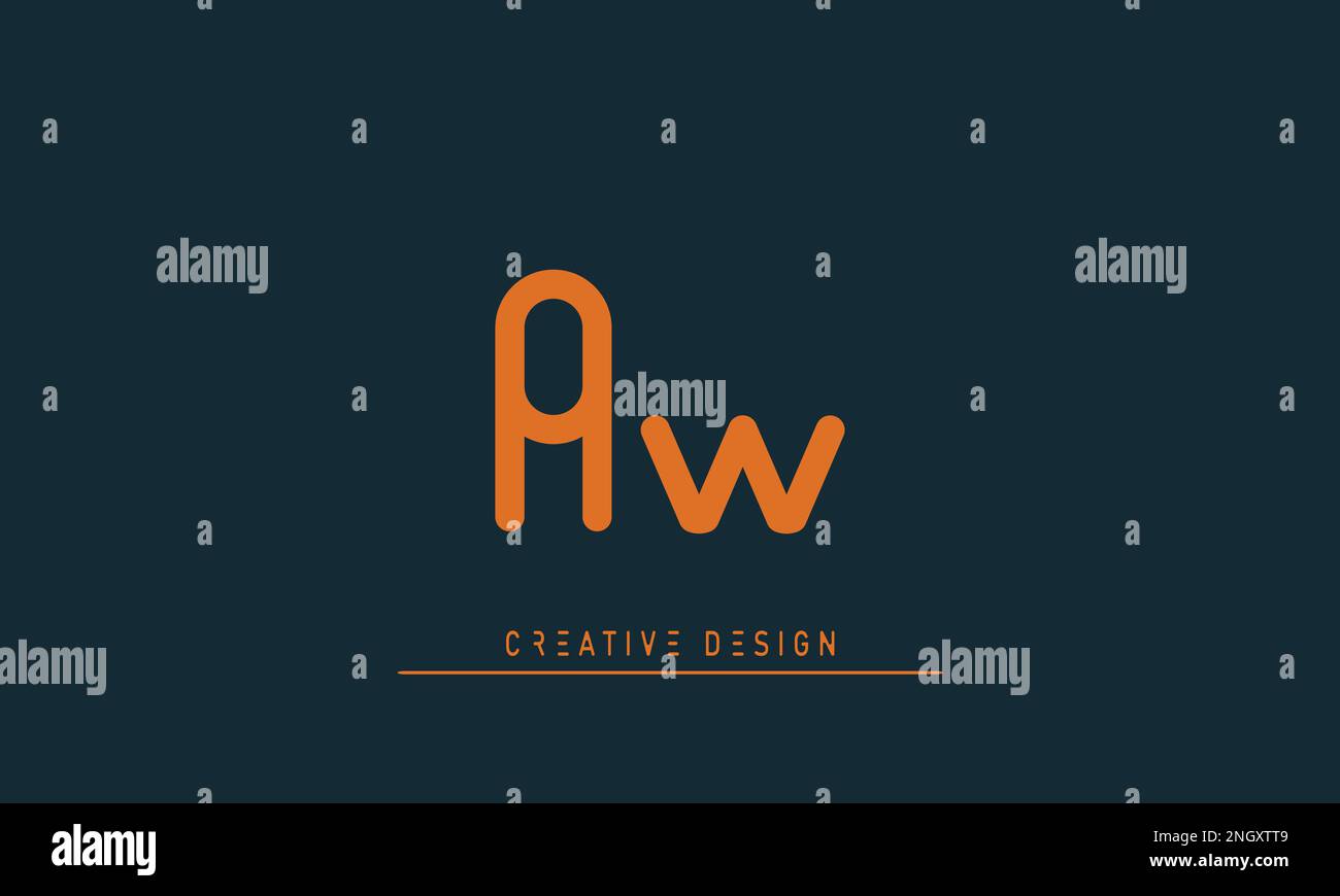 Alphabet letters Initials Monogram logo AW , WA Stock Vector