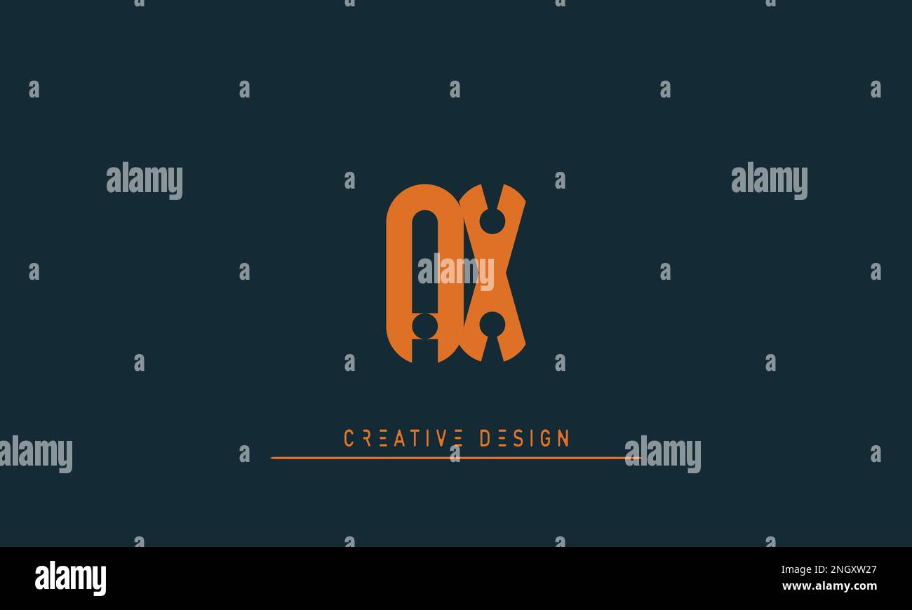 Alphabet letters Initials Monogram logo AX , XA Stock Vector