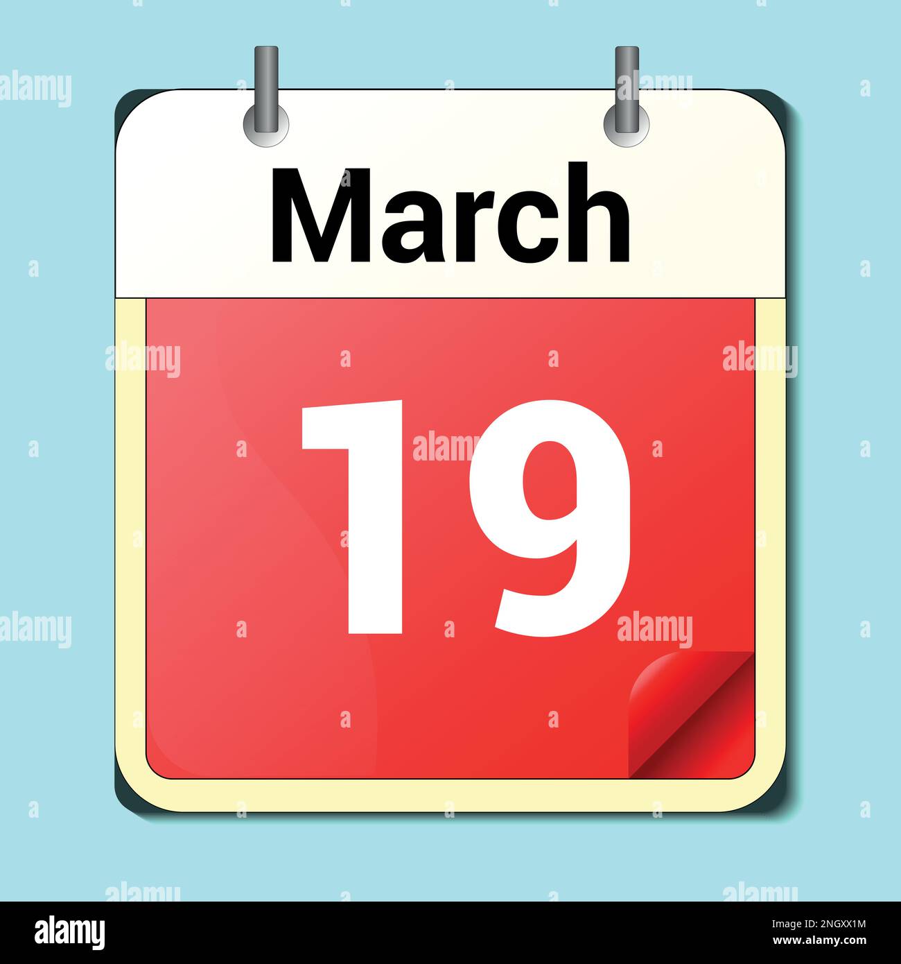 day-on-the-calendar-vector-image-format-march-19-stock-vector-image
