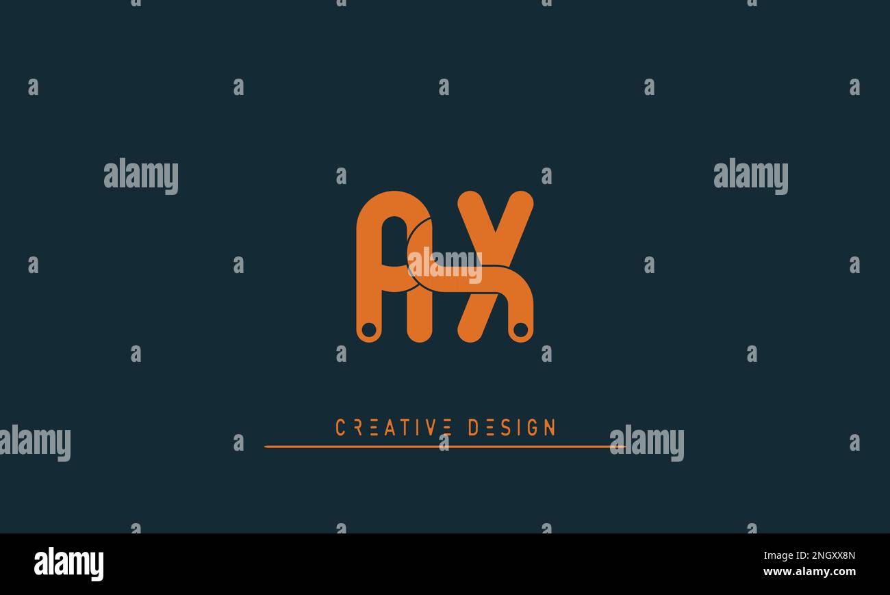 Alphabet letters Initials Monogram logo AX , XA Stock Vector
