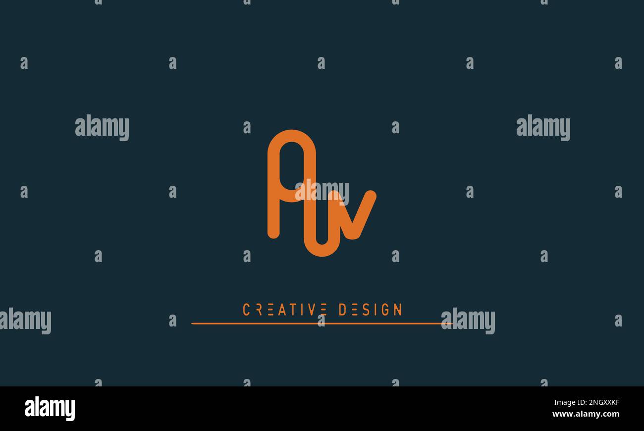 Alphabet letters Initials Monogram logo AV , VA Stock Vector