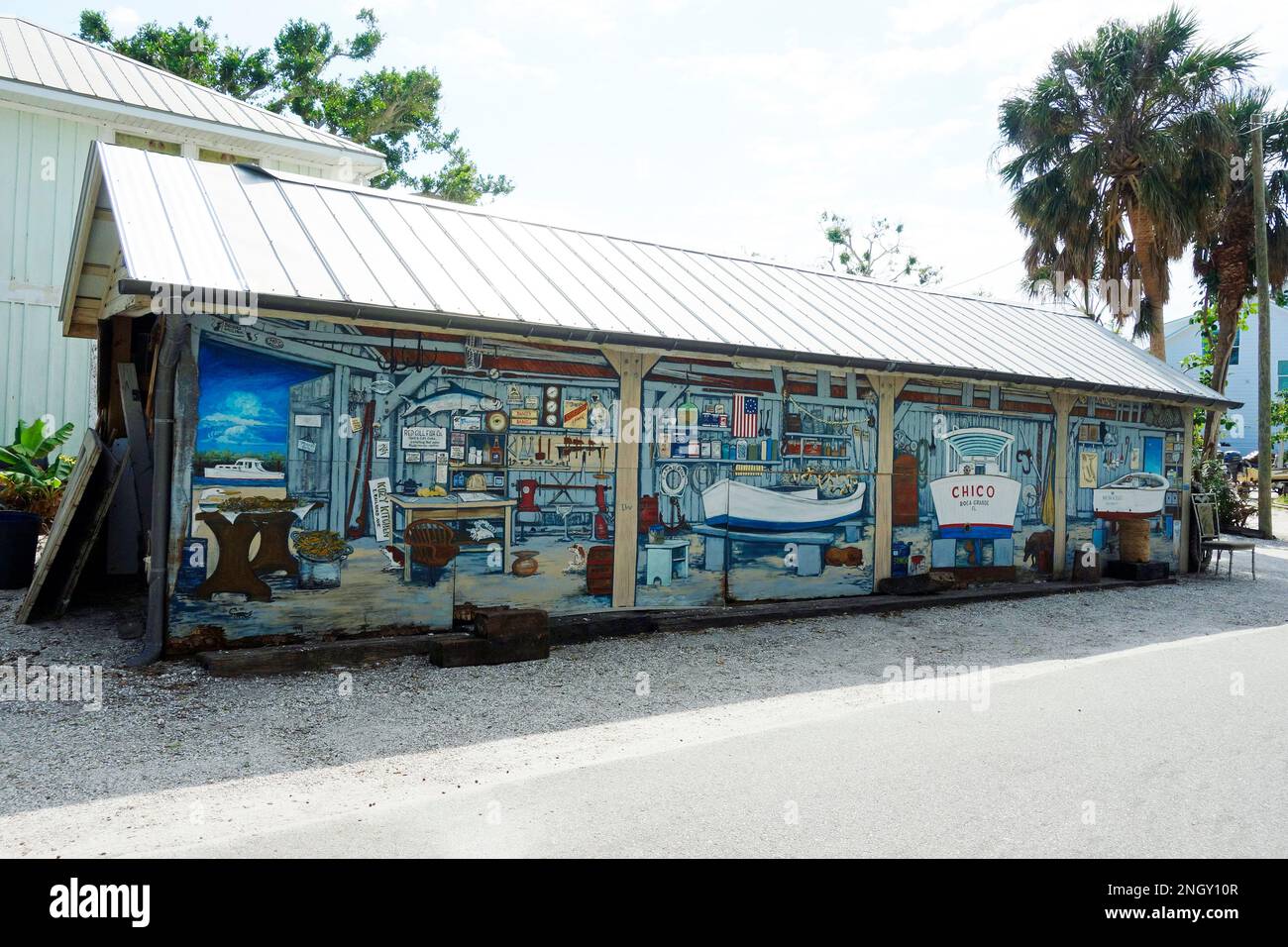 mural Boca Grande, Gasparilla island, florida, usa Stock Photo
