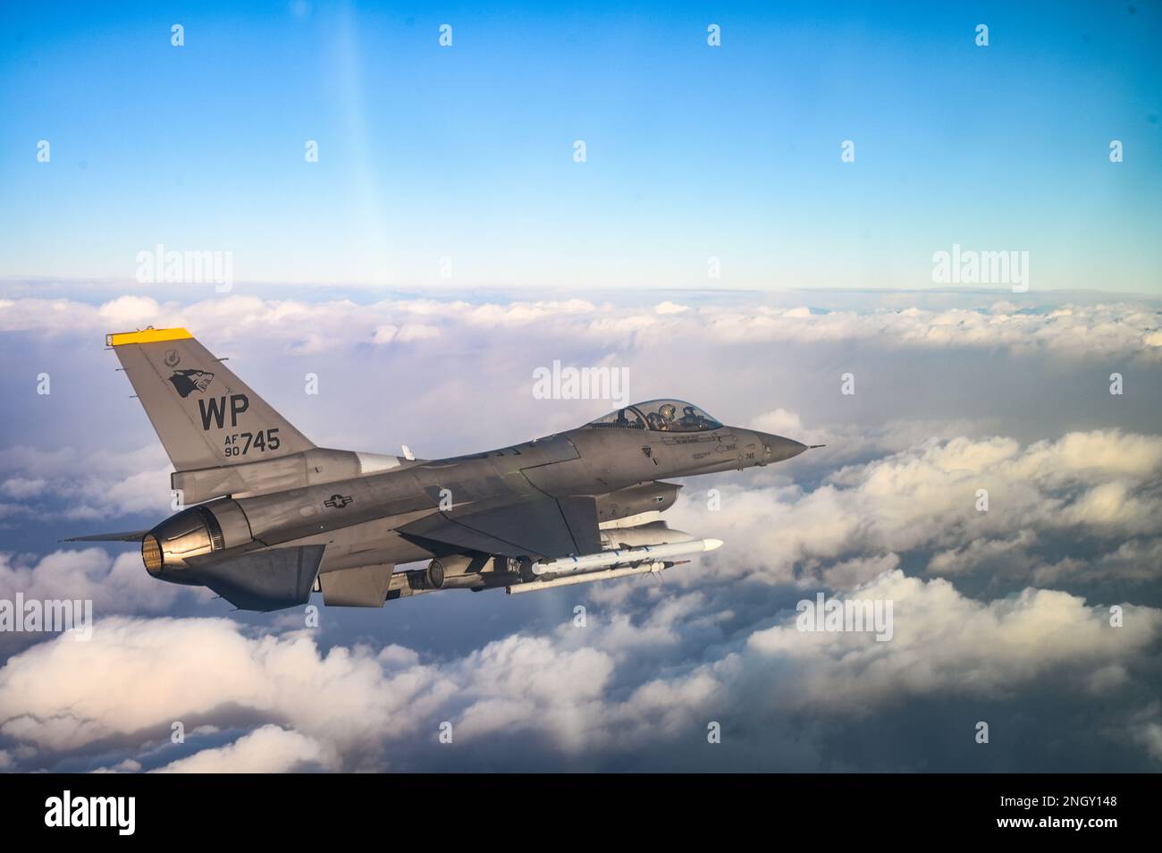 An 8th Operations Group F-16 Fighting Falcon flies during a training ...