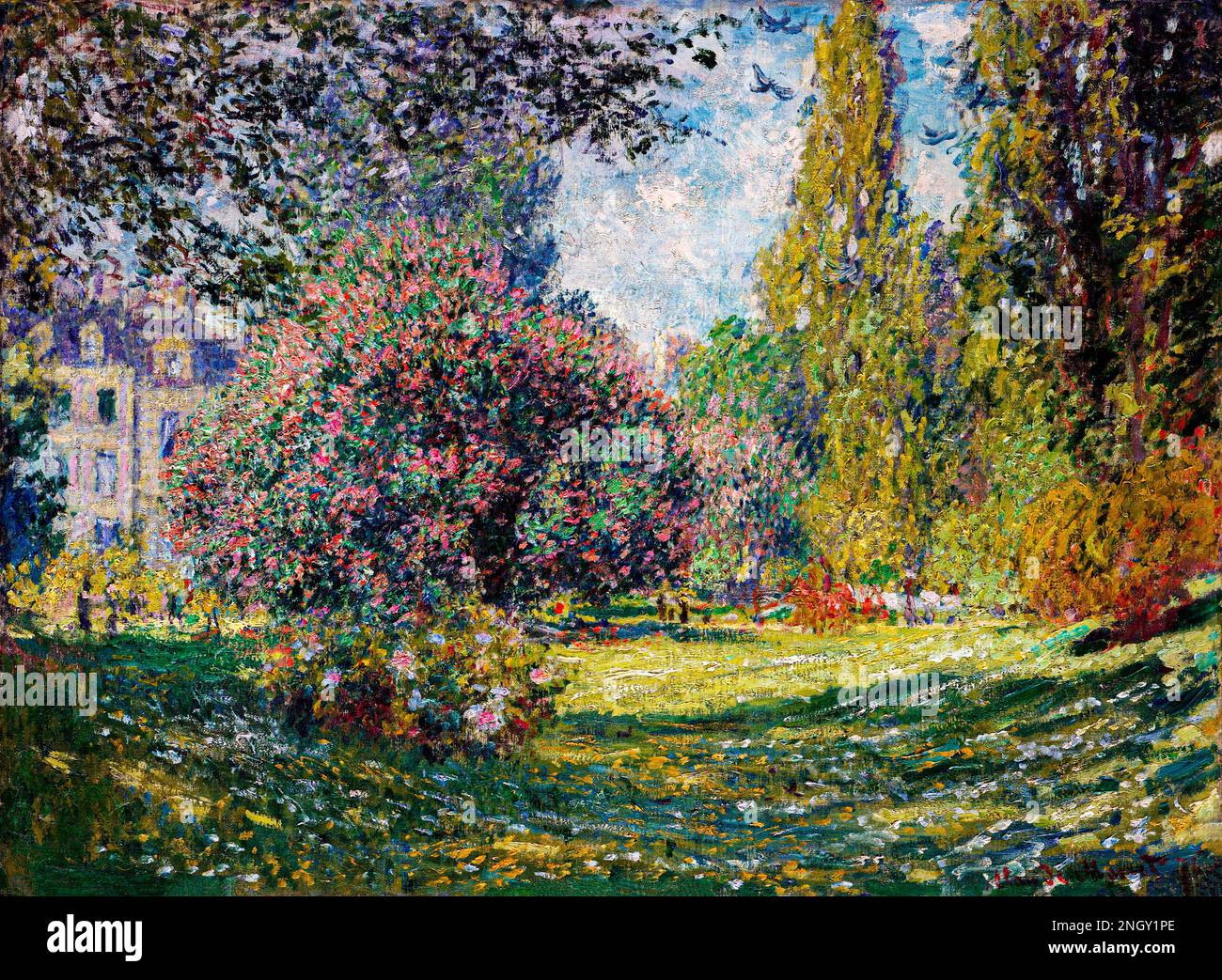 Landscape The Parc Monceau (1876) by Claude high resolution