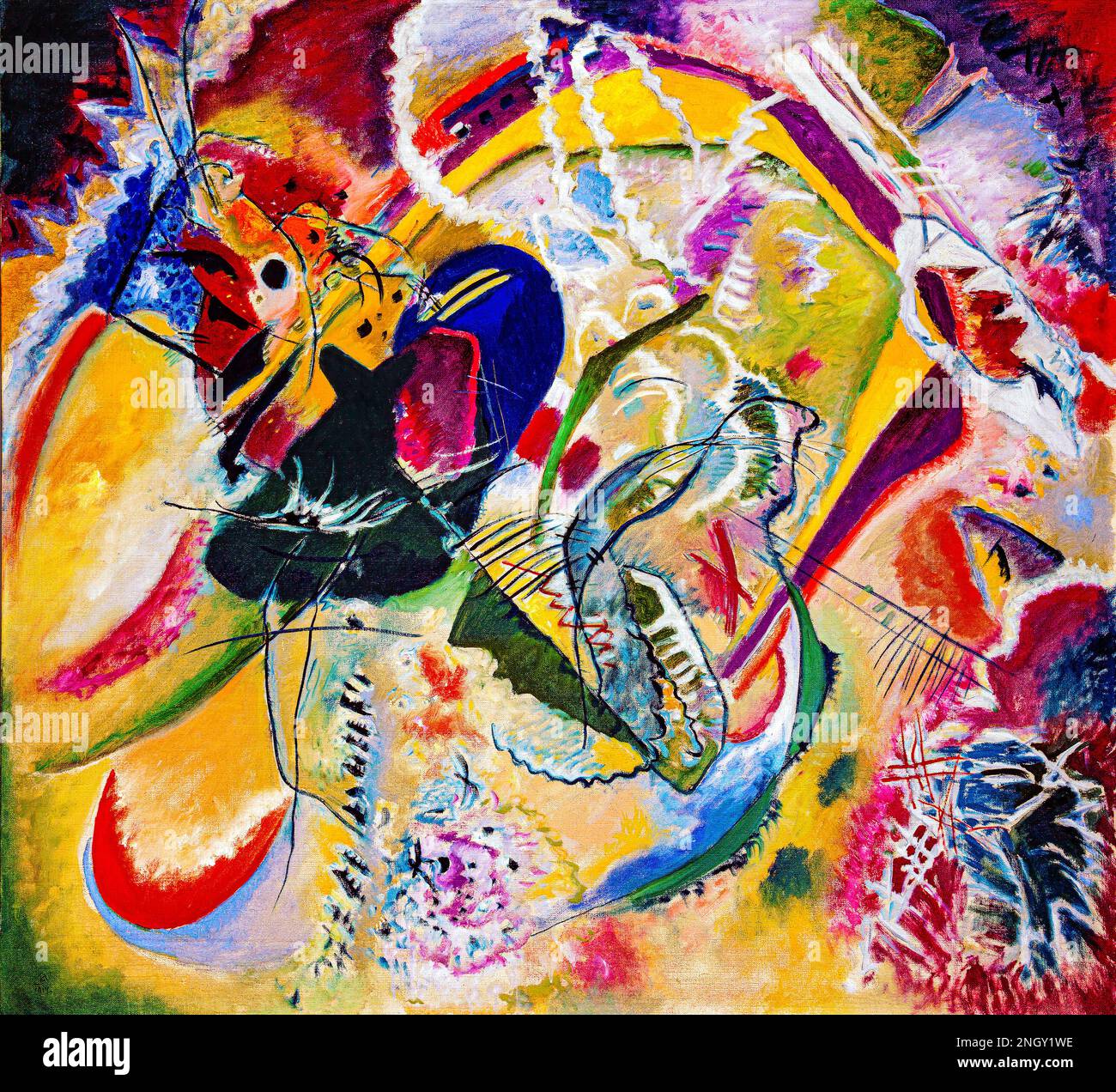 Improvisation 35 (1914) painting in high resolution by Wassily Kandinsky. Stock Photo