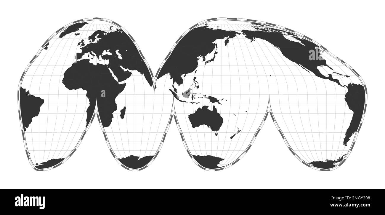 Vector world map. Goode