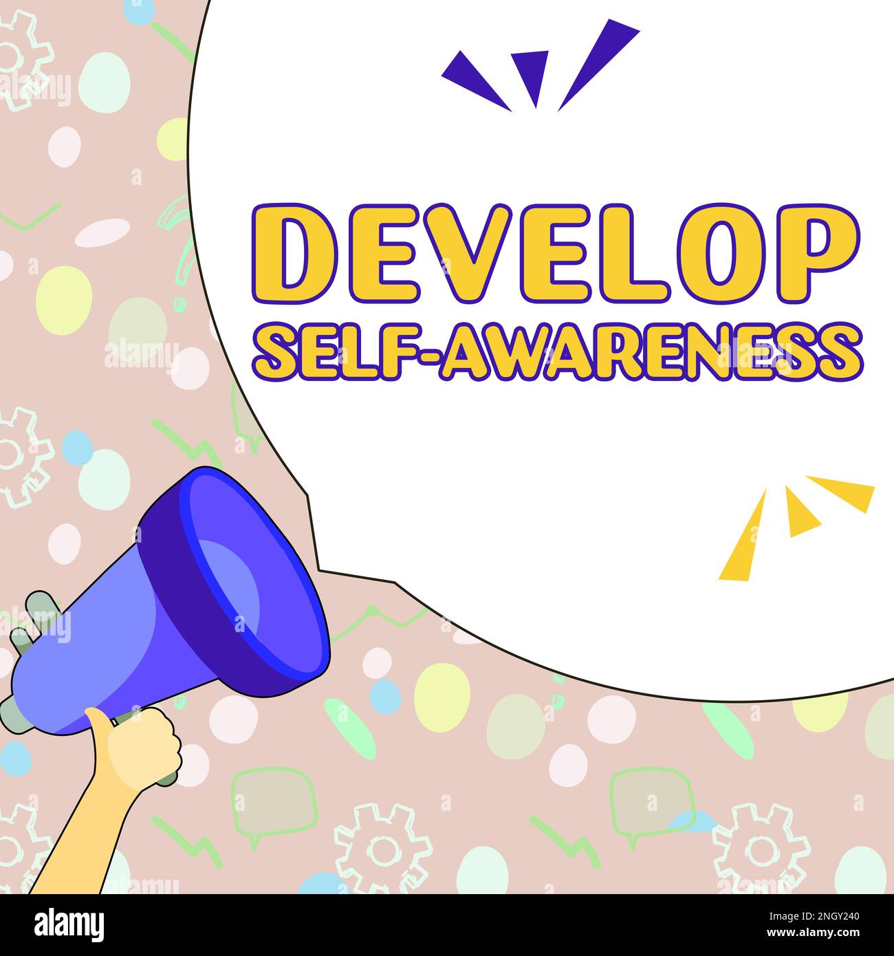 Handwriting text Develop Self Awareness. Concept meaning Improve sharp ...