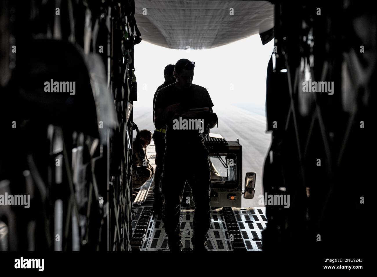 5 Galaxy Rear Ramp U.S. Air Force Airmen from the 380th Expeditionary Logics Readiness ...