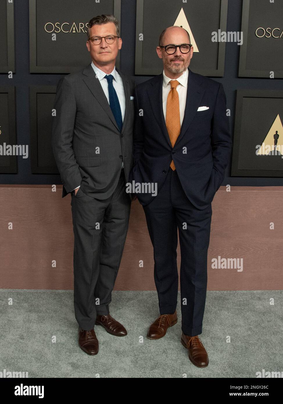 February 13, 2023, Beverly Hills, California, USA: Edward Berger and Malte Grunert attends the Academy Awards 2023 Oscars Nominee Luncheon. (Credit Image: © Billy Bennight/ZUMA Press Wire) EDITORIAL USAGE ONLY! Not for Commercial USAGE! Stock Photo
