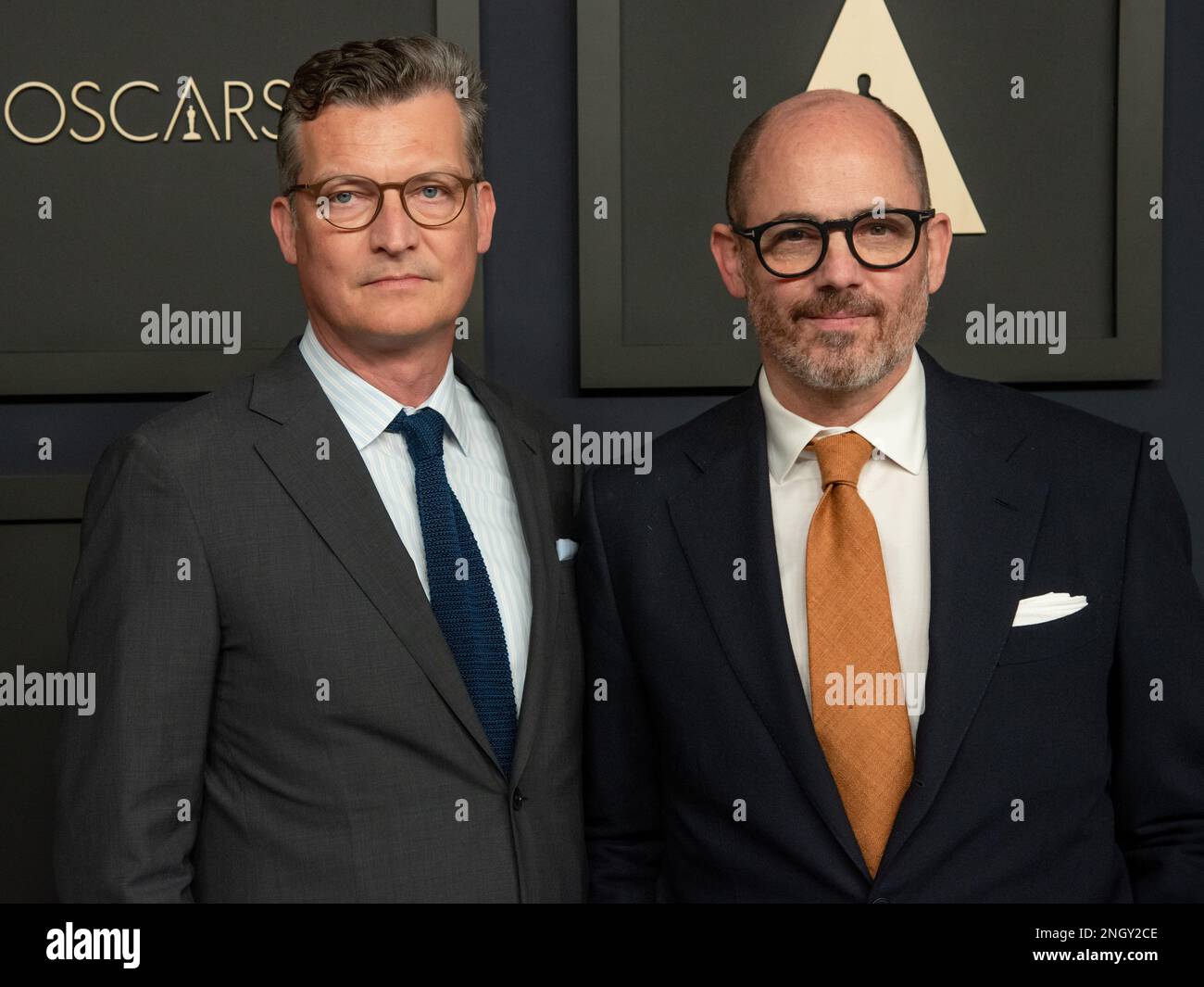 February 13, 2023, Beverly Hills, California, USA: Edward Berger and Malte Grunert attends the Academy Awards 2023 Oscars Nominee Luncheon. (Credit Image: © Billy Bennight/ZUMA Press Wire) EDITORIAL USAGE ONLY! Not for Commercial USAGE! Stock Photo