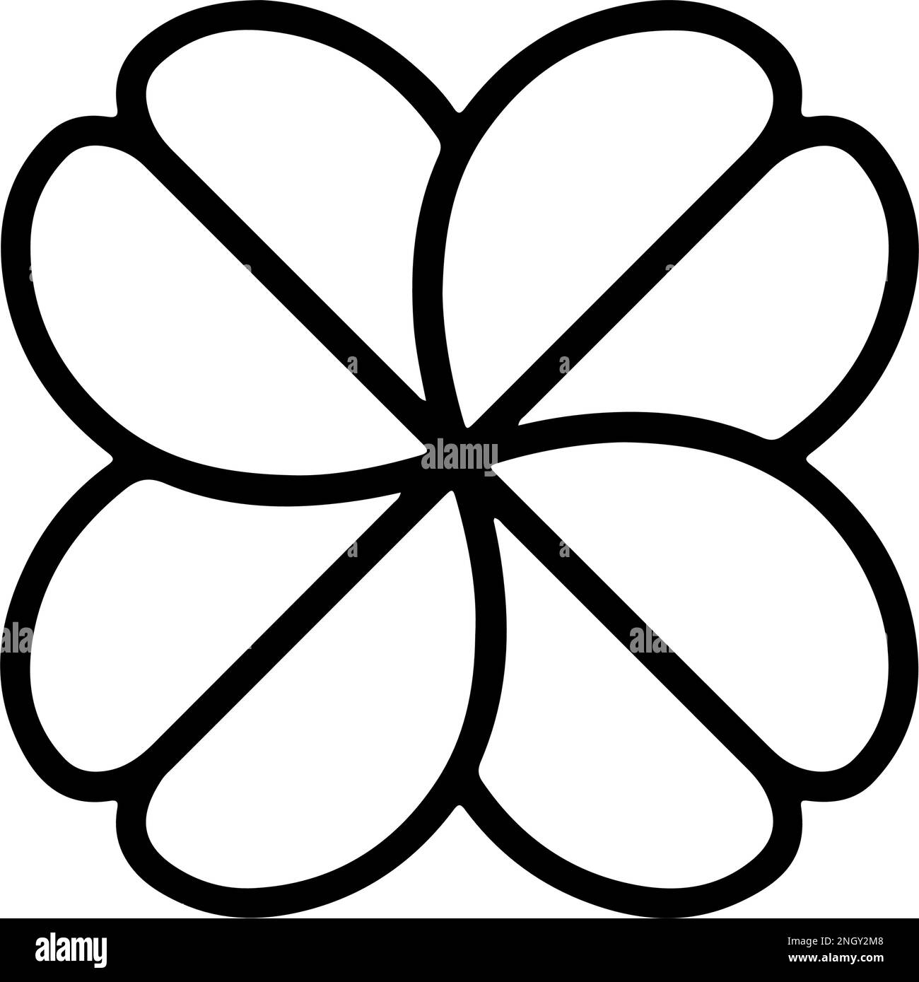 Green Shamrock Clover Vector Icon St Patrick Day Symbol Leprechaun