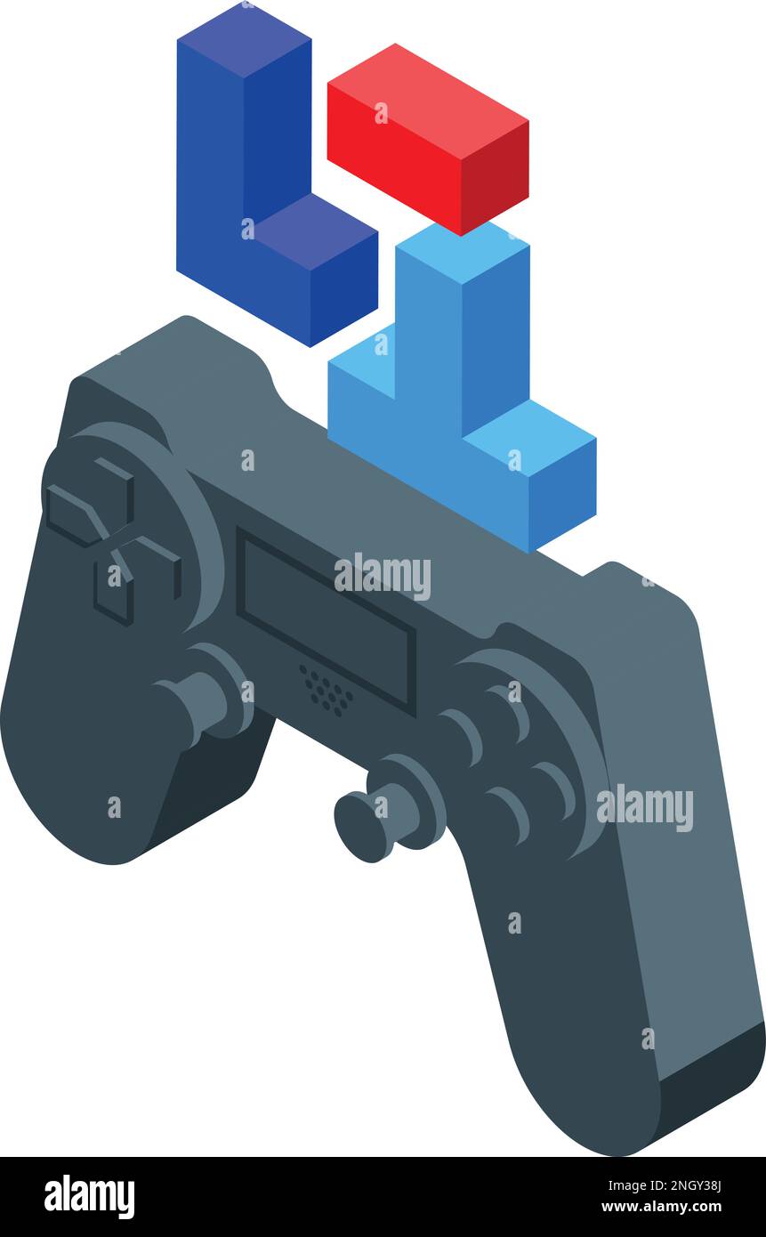 Game joystick icon isometric vector. Health disease. Passive inactive ...