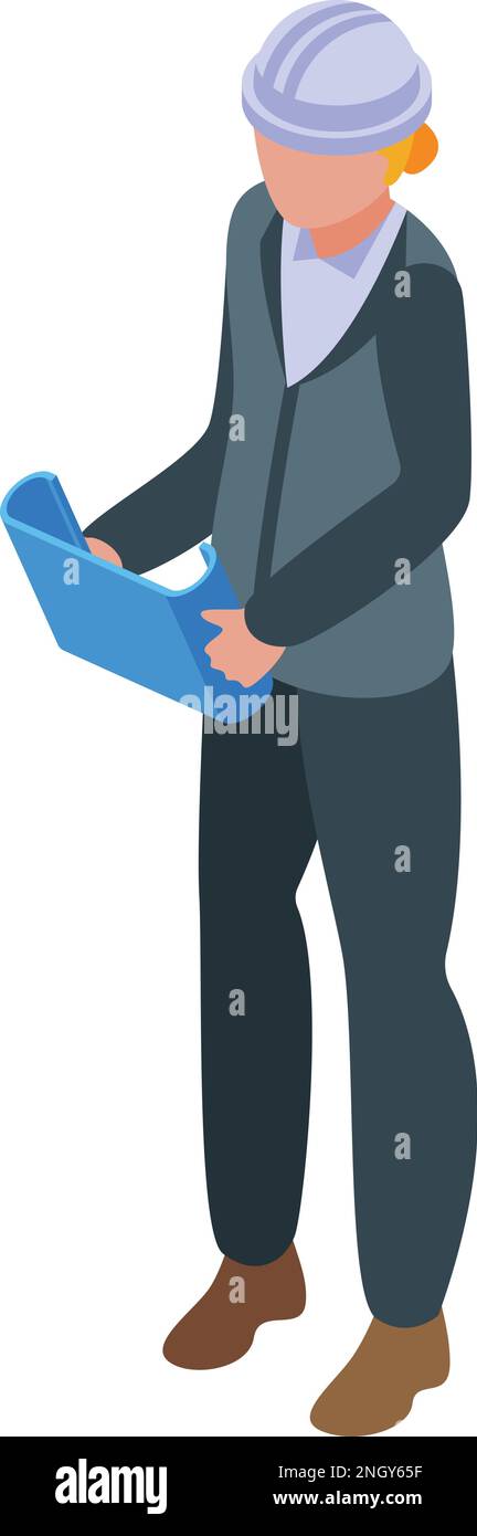 Woman ladder isometric Cut Out Stock Images & Pictures - Alamy