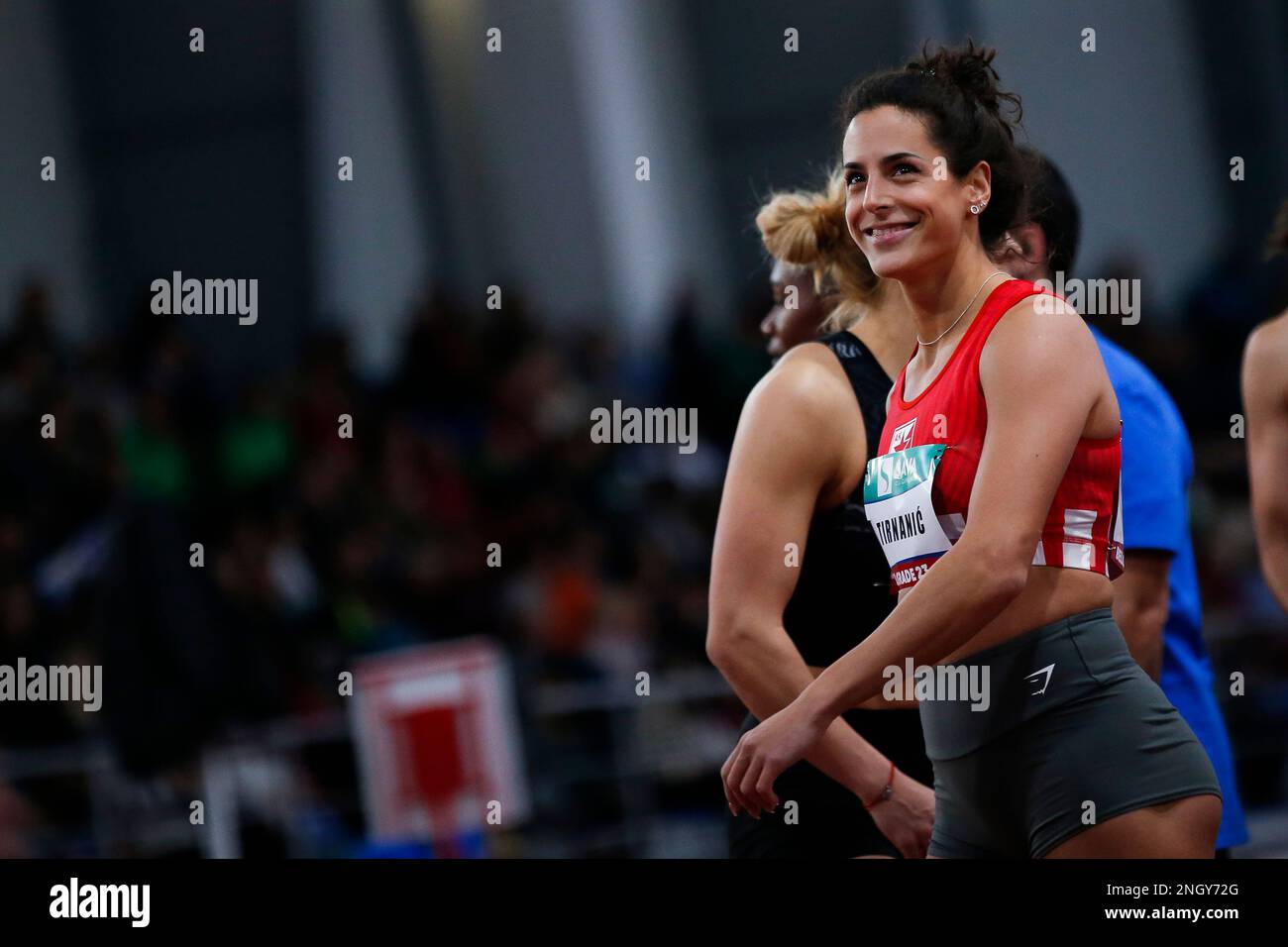 Belgrade, Serbia, 15 February 2023. Milana Tirnanic of Serbia reacts