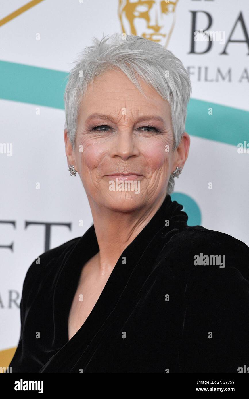 Jamie Lee Curtis attending the EE BAFTA Film Awards 2023 at The Royal Festival Hall, in London