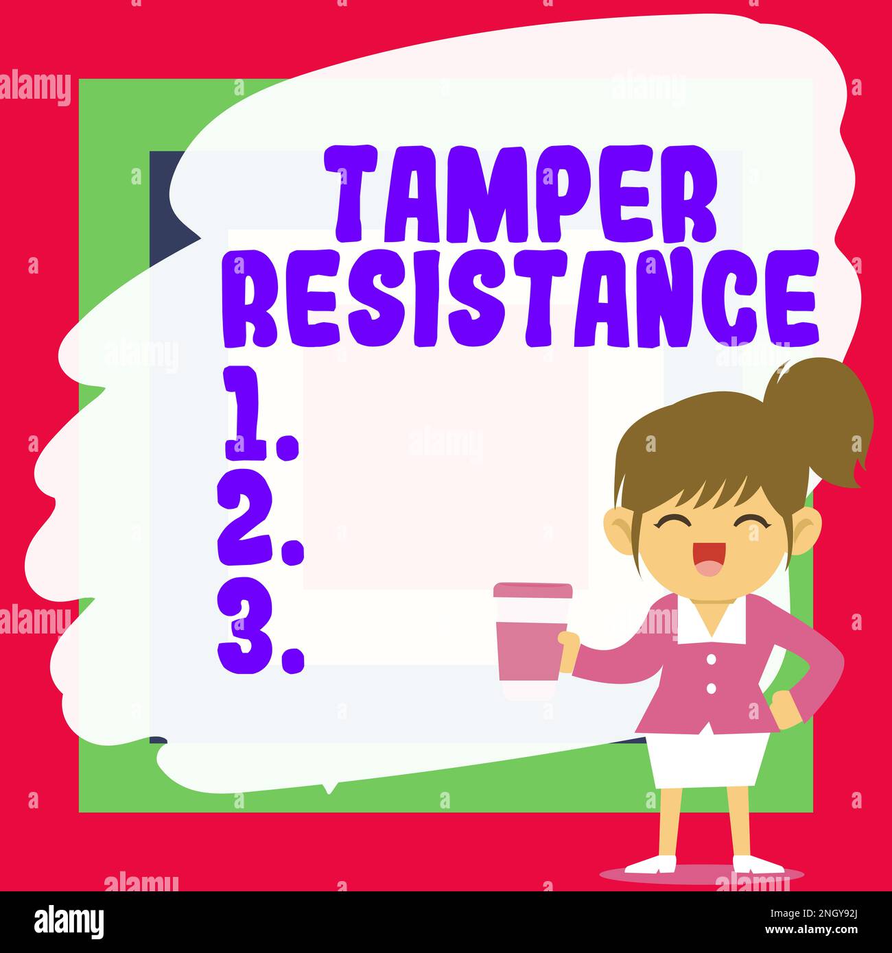 Conceptual caption Tamper Resistance. Business showcase resilent to