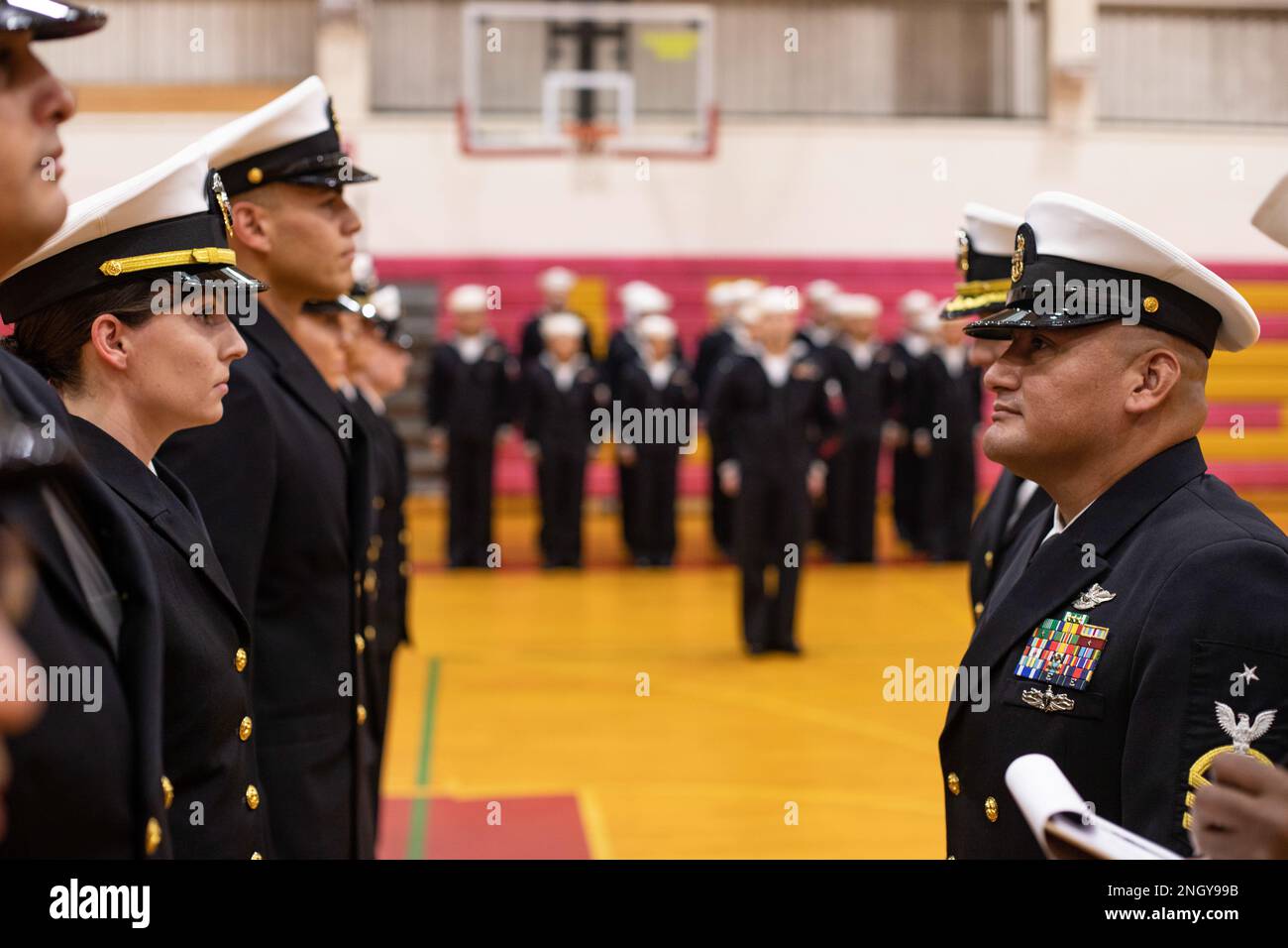 hospitalman recruit dress blue color Hospital Corpsman wearing the Marine Corps Service Uniform