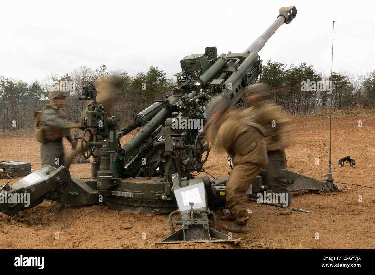 U.S. Marines with 3d Battalion, 12th Marines conduct a live fire ...