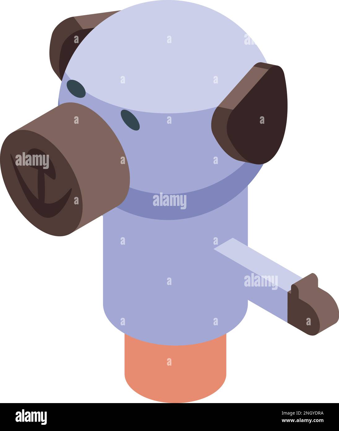 Dog puppet doll icon isometric vector. Show stage. Animal theatre Stock