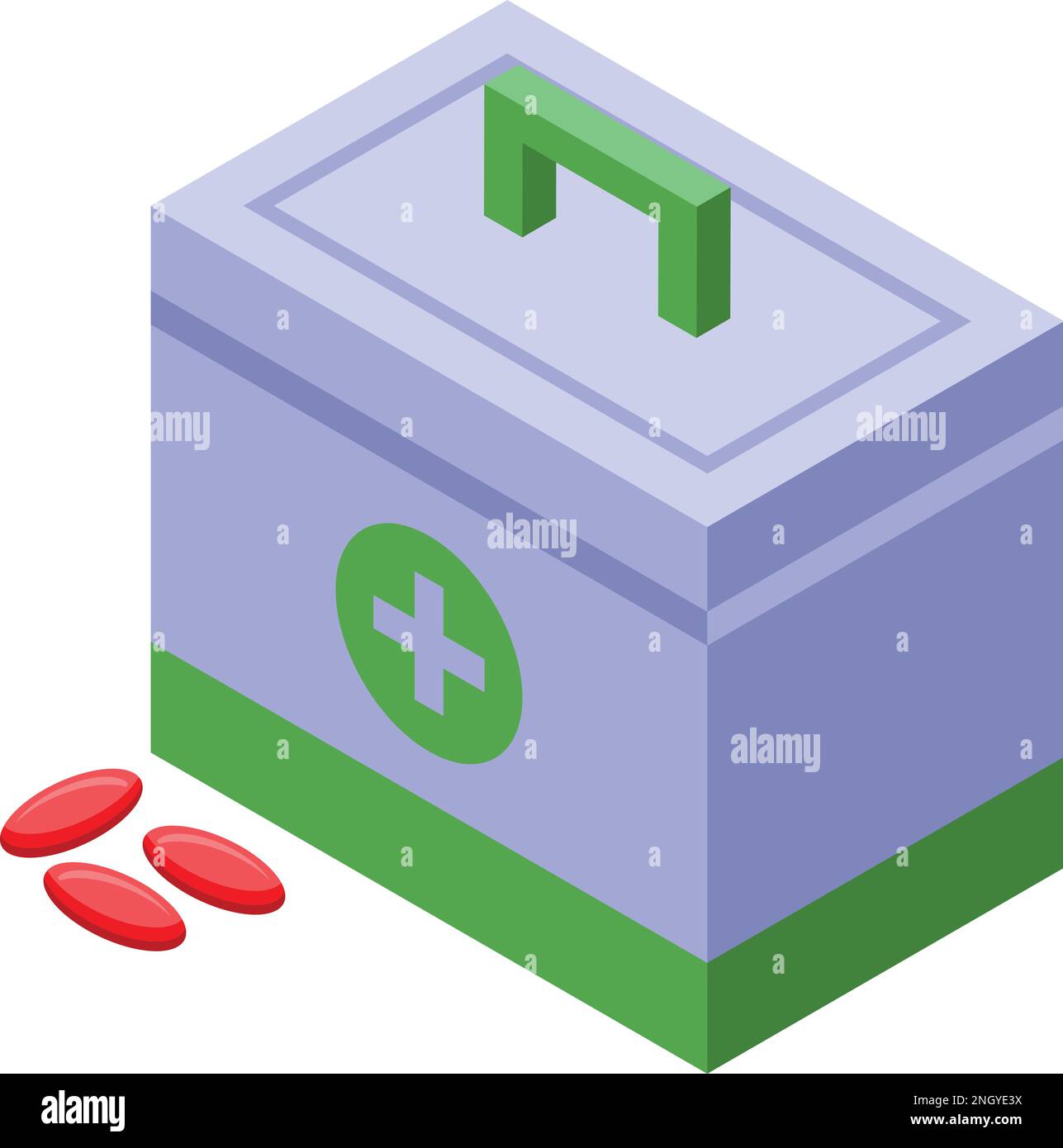 Bomb shelter first aid kit icon isometric vector. Bunker safety. Room