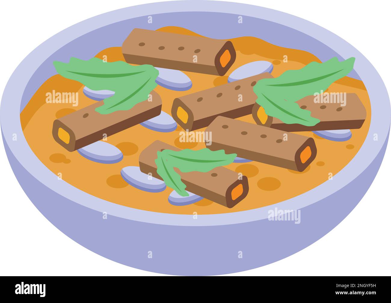 Spring dinner dish icon isometric vector. Family chinese. Food asian ...