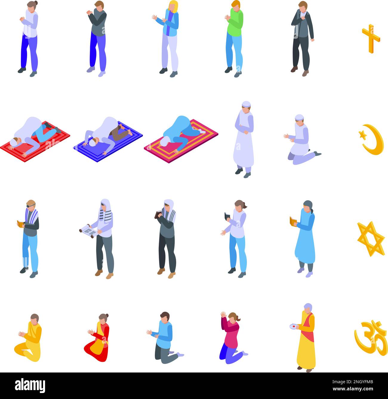 Muslim and christian girl together Stock Vector Images - Alamy