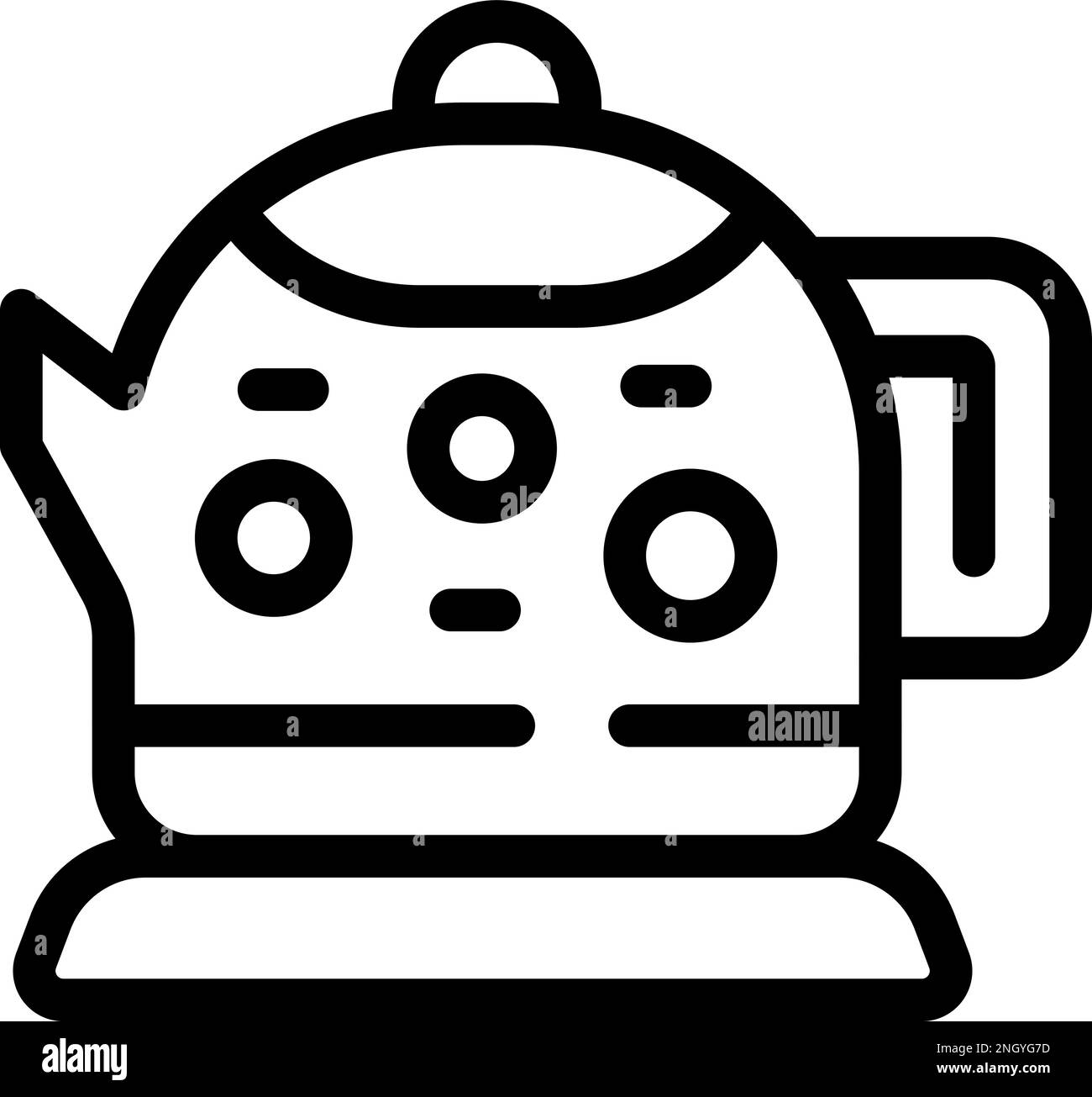 Modern kettle icon outline vector. Water hot. Style thermal Stock
