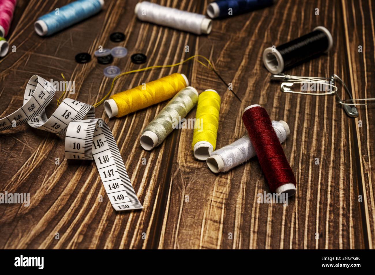 Creative composition blue sewing hi-res stock photography and images ...