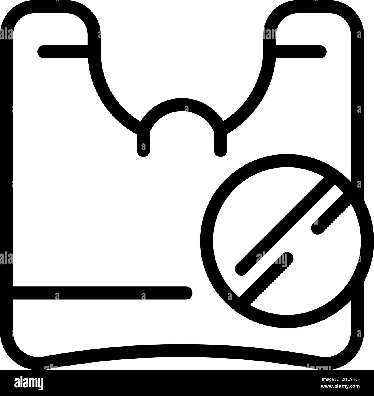 Bag microplastics pollution icon outline vector. Ground food. Diagram