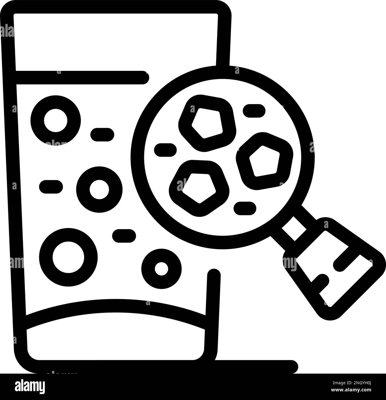 Water glass microplastics pollution icon outline vector. Garbage