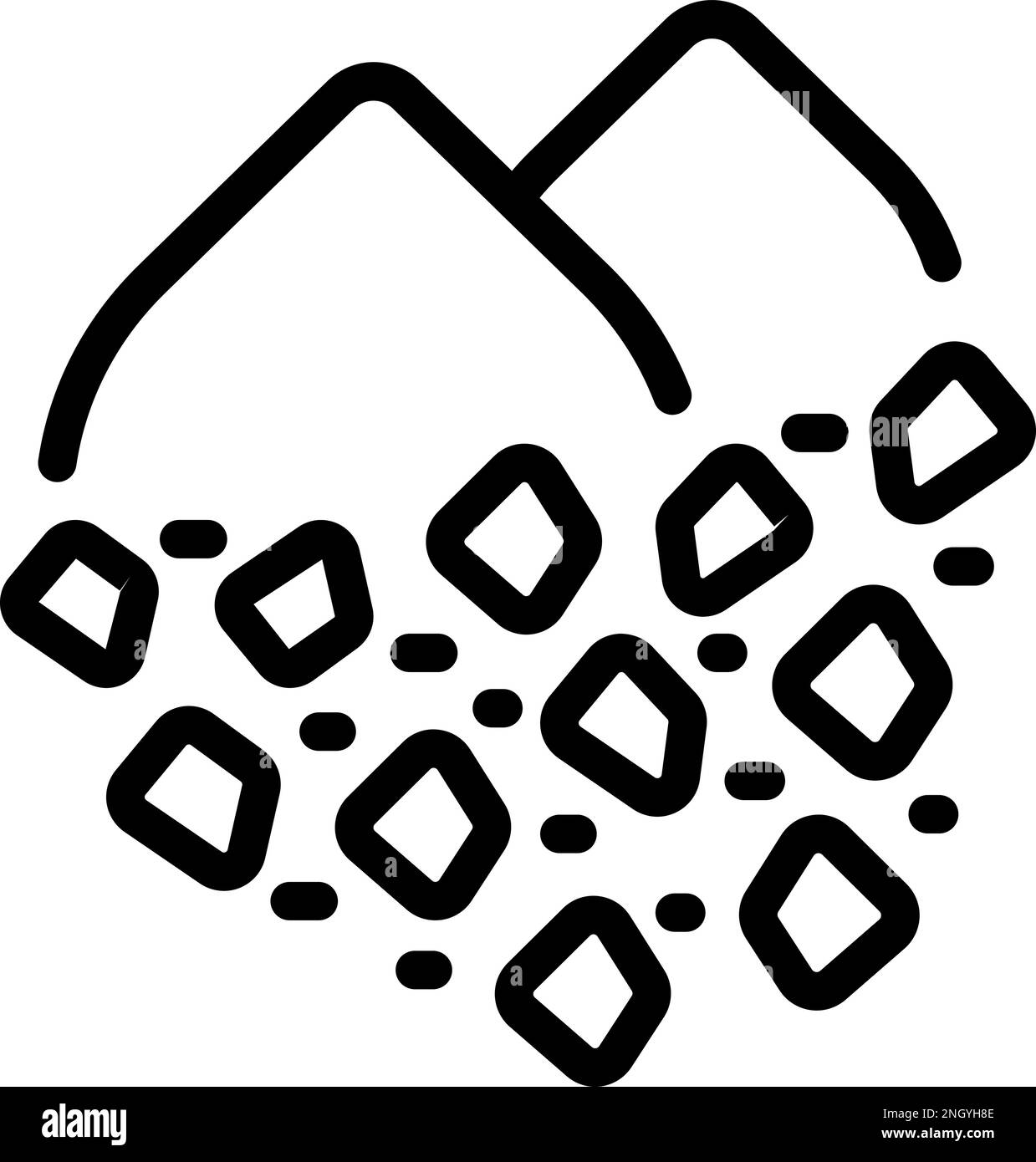 Sea microplastics pollution icon outline vector. Water food. River