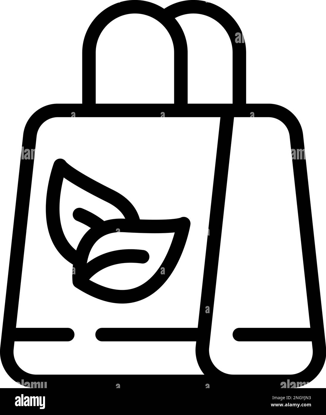 Eco bag icon outline vector. Ocean plastic. Fish garbage Stock Vector