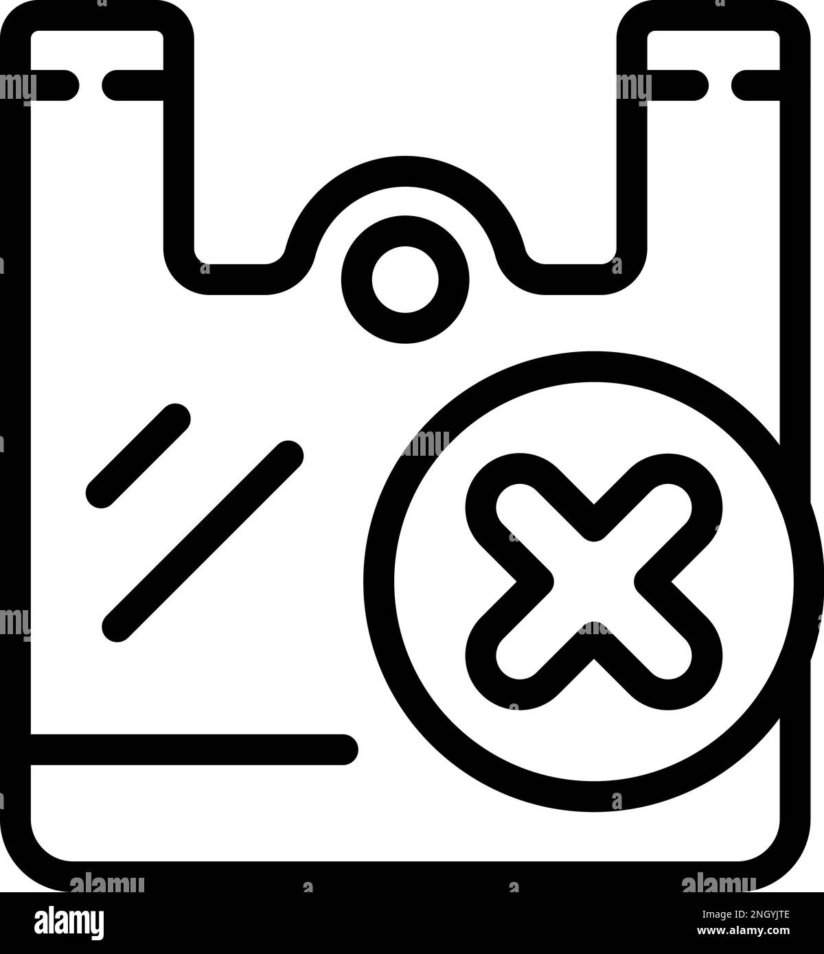 Plastics pollution icon outline vector. Ocean plastic. Sea fish Stock