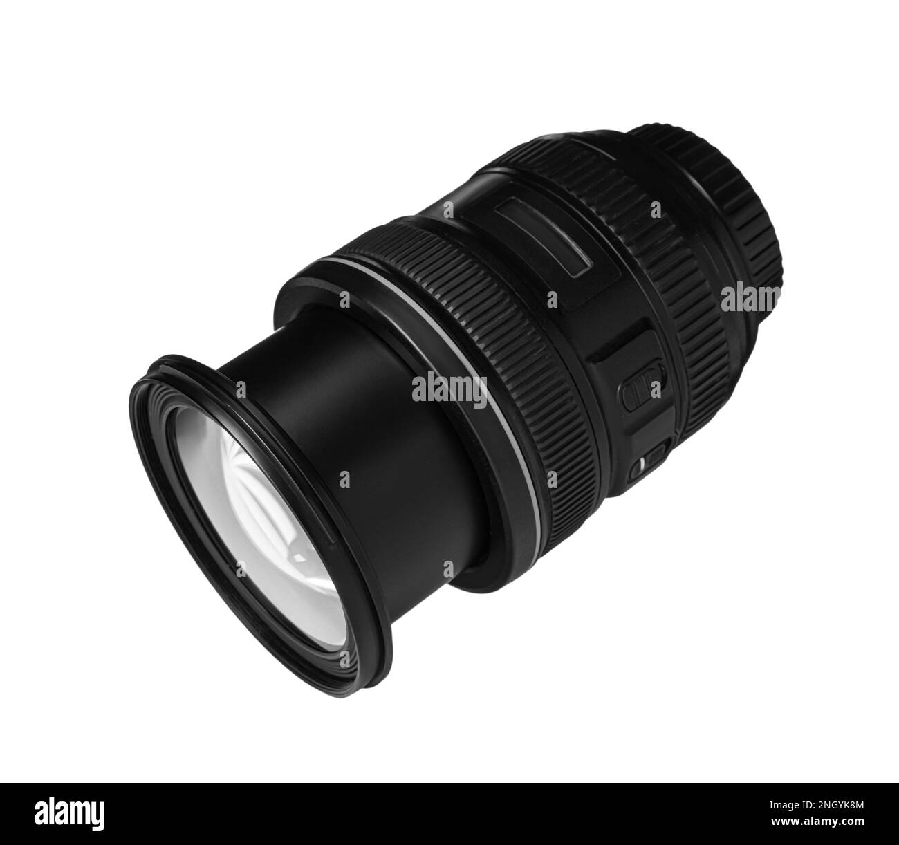 Camera's lens isolated on white. Photography equipment Stock Photo Alamy
