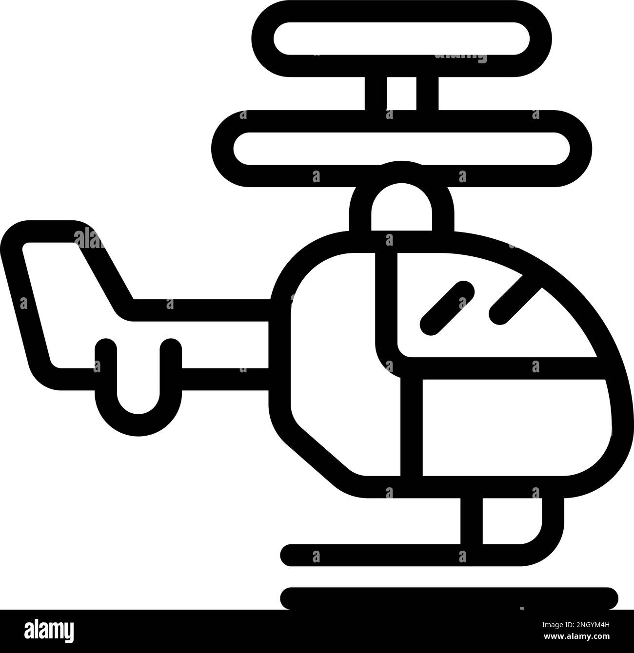 Radio control helicopter icon outline vector. Child toy. Rc child Stock Vector