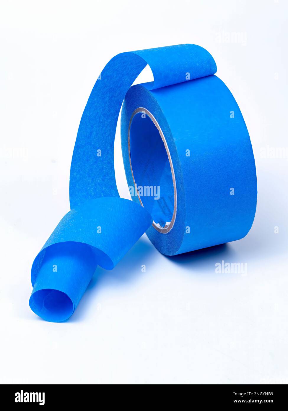 Blue masking tape used by a painter Stock Photo Alamy