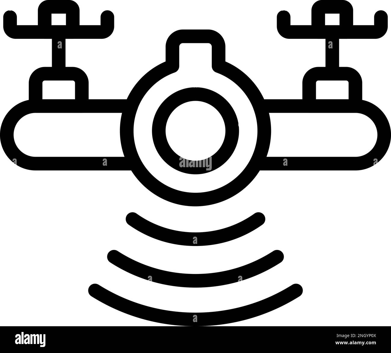 Radio drone icon outline vector. Toy control. Car plane Stock Vector