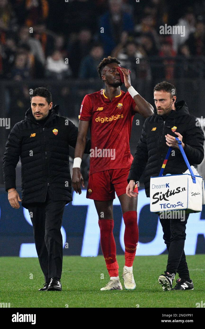 Tammy Abraham (AS Roma) out due to injury during the Italian Football  Championship League A 2022/