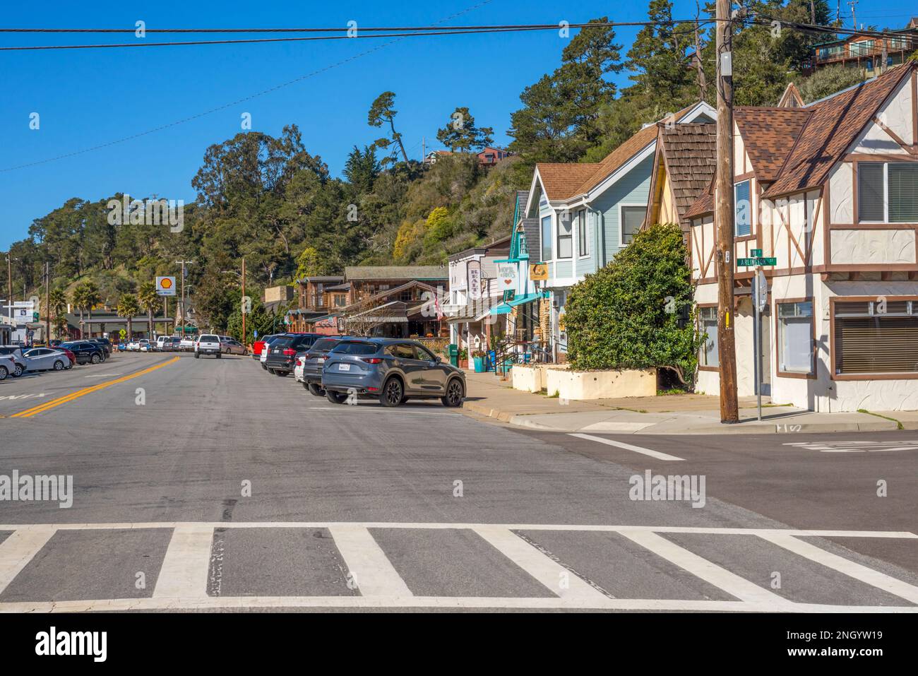 Downtown Cambria California Stock Photo Alamy