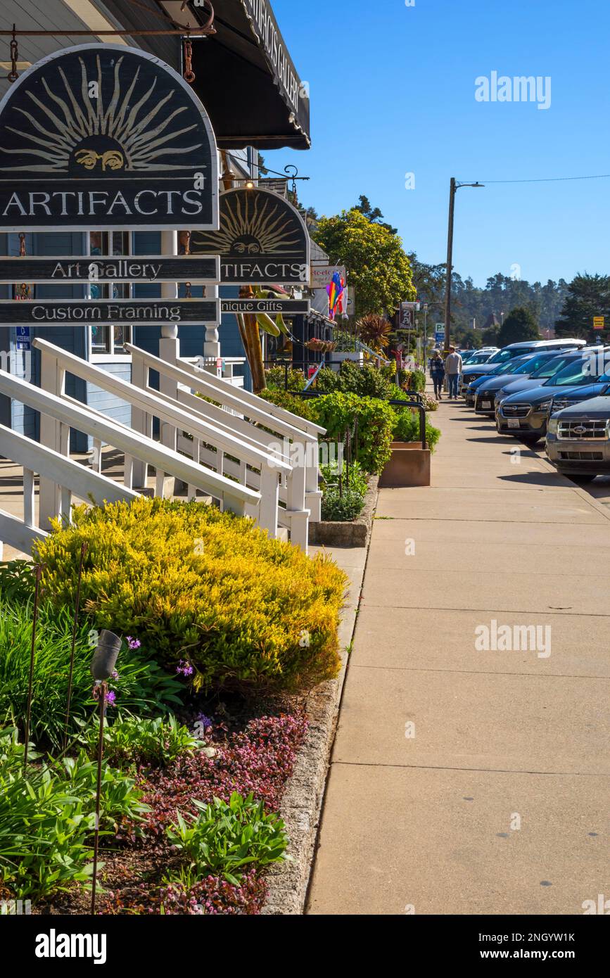 Downtown Cambria California Stock Photo Alamy