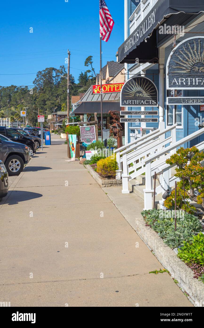 Downtown Cambria California Stock Photo Alamy